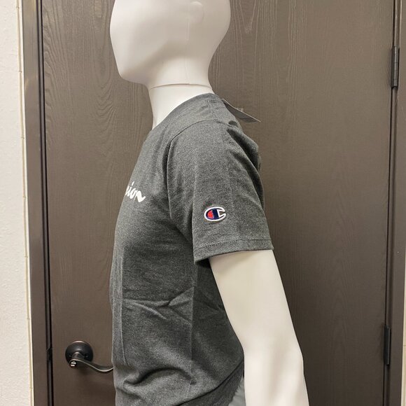 Champion CHARCOAL GRAY Crew Neck Short Sleeve T-shirt Men's US Size Small - Picture 2 of 5
